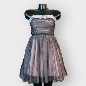 City Triangles Formal Mini Dress Juniors 7 Womens S Glitter Pearl Accents Macy’s